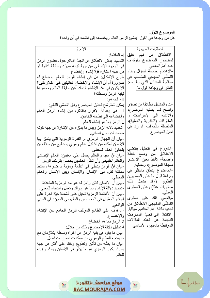 Corrigé principale philo Bac 2015 – Section lettre